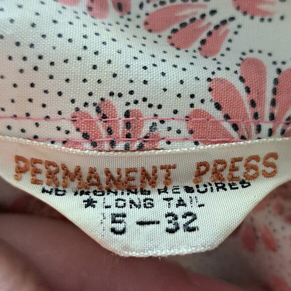 Permanent Press Pearl Snap Long Tail Western Shirt Large - Picture 6 of 8